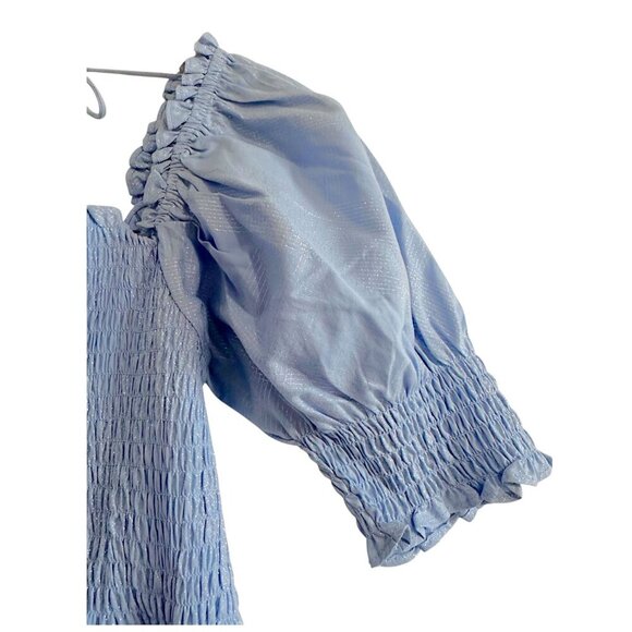 Hill House Athena Nap Dress, Light Blue Glitter Check, Size S, New with tag - Picture 9 of 12